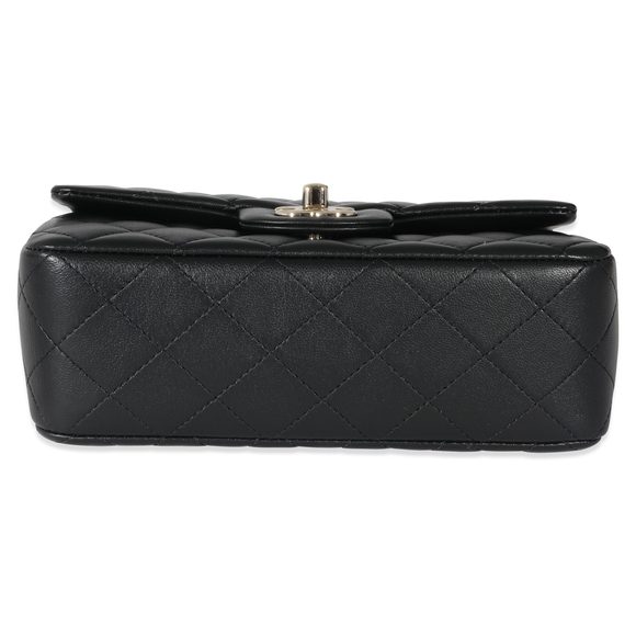 Chanel Black Quilted Lambskin Mini Top Handle Rectangular Flap - Picture 5 of 7